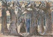 William Blake The Harpies and the Suicides oil